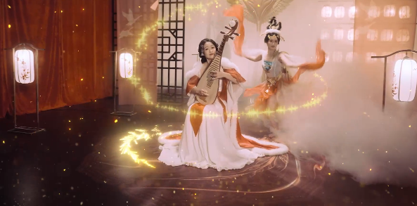 经典琵琶古曲塞上曲为基调带来创造魔域金秋万能宠专属落雁风华